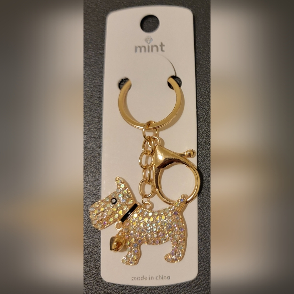 Iridescent Westie Keychain/Bag Charm